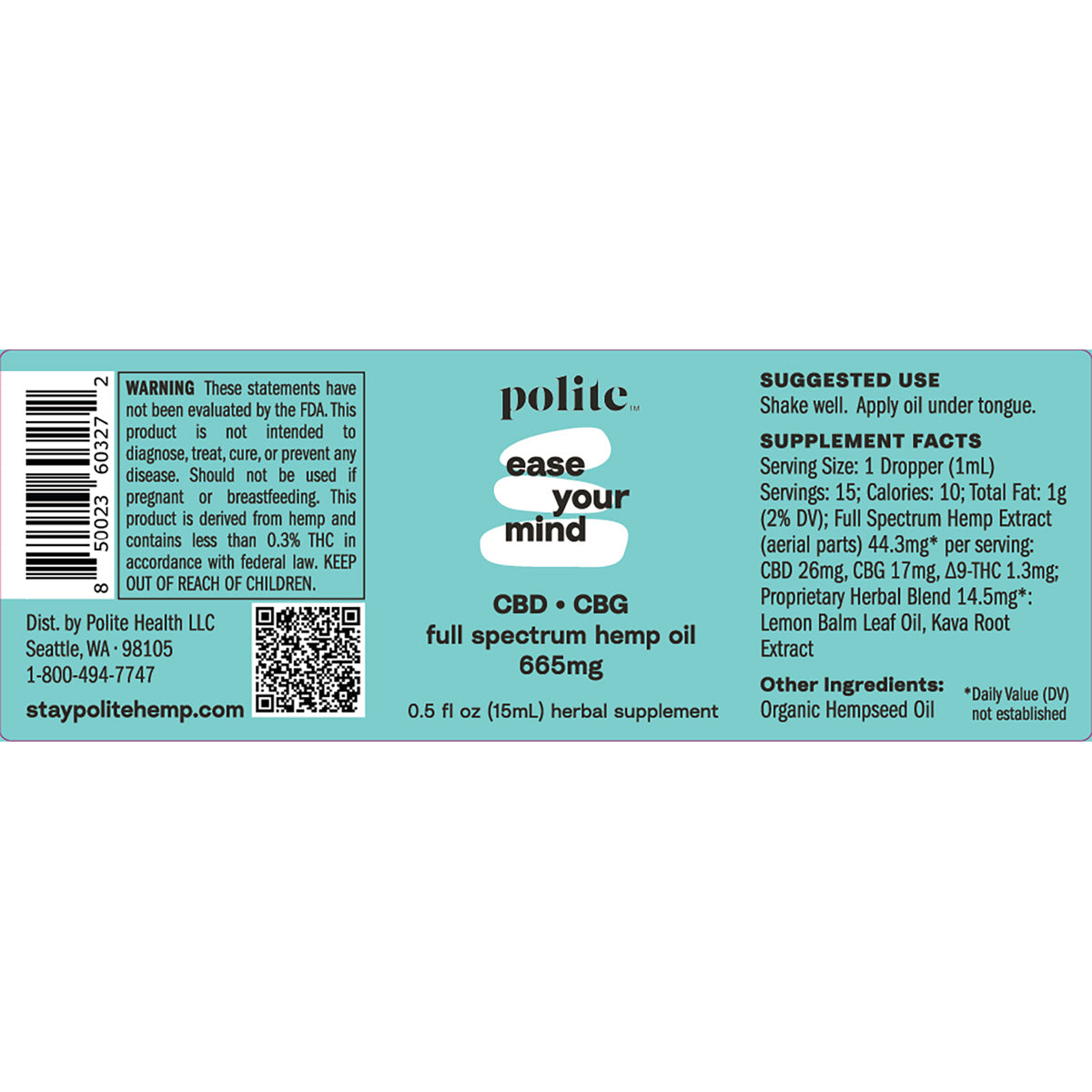 Ease Your Mind Oil Drops