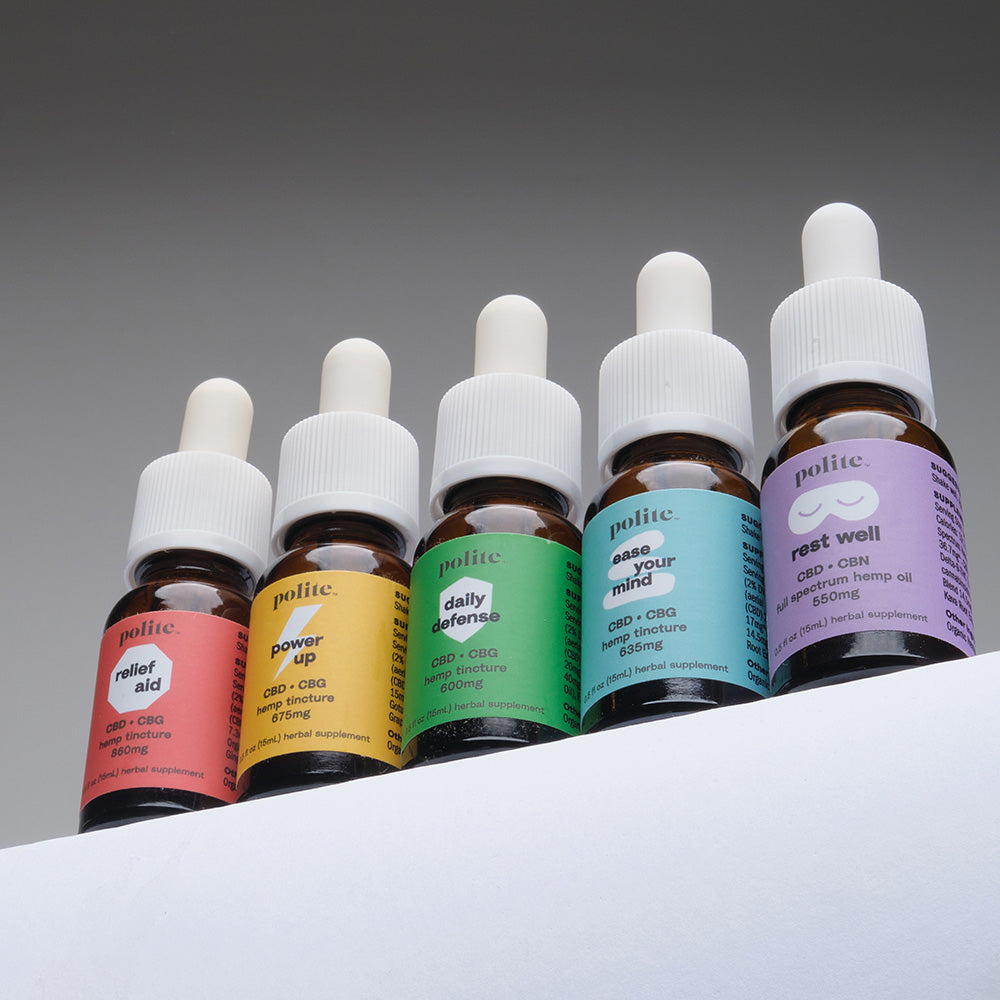  Stay Polite Hemp Oil Drop Tinctures Stack