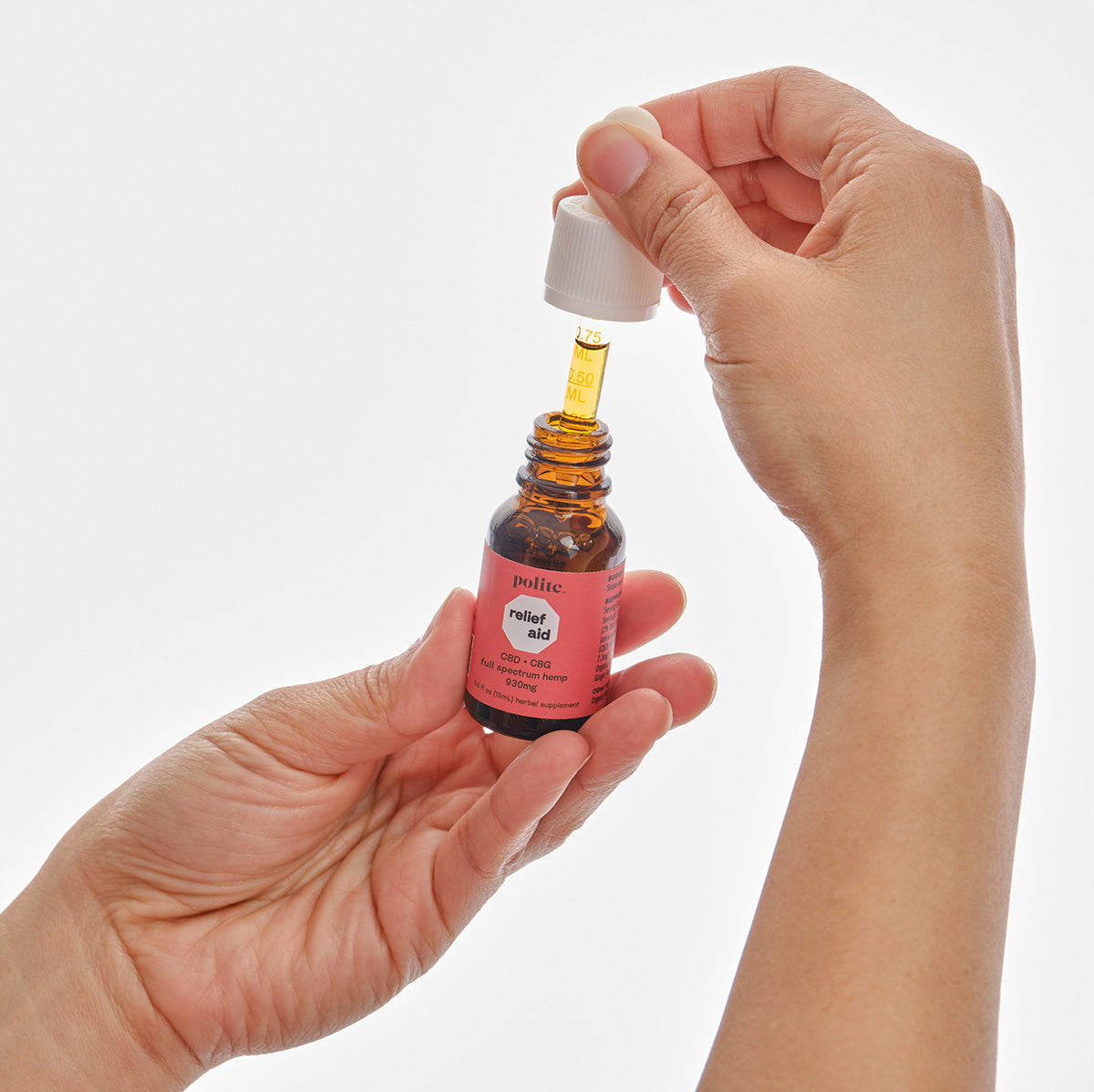 Polite Hemp Relief Aid Oil Drops CBD CBG 