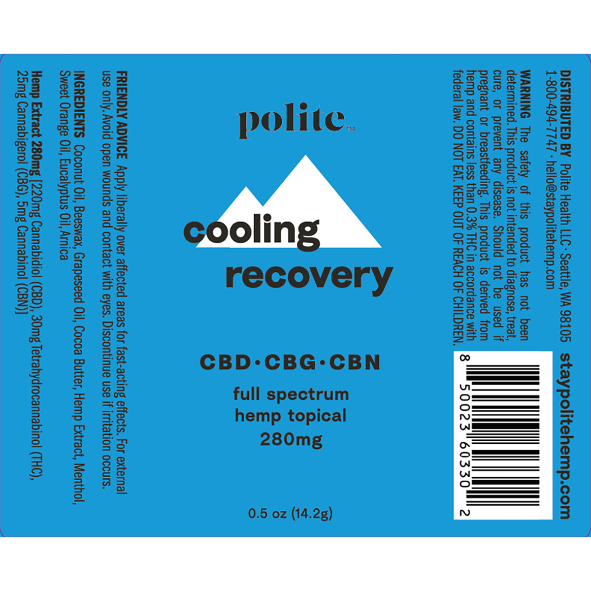 Cooling Recovery Small Topical - 0.5oz