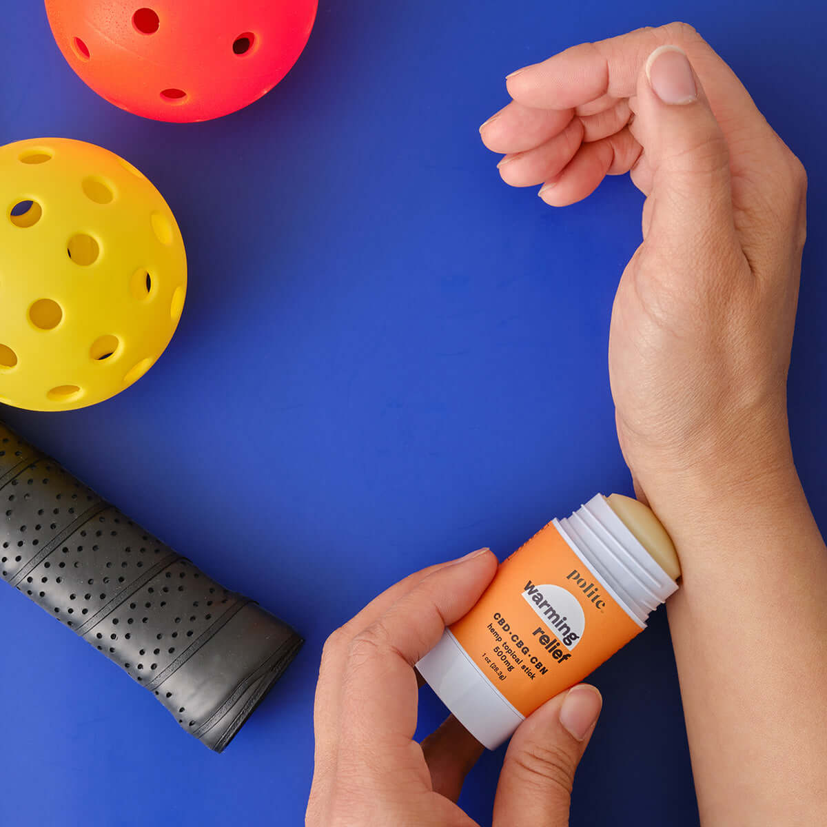 Polite Hemp Warming Relief CBD CBG CBN Topical In Use